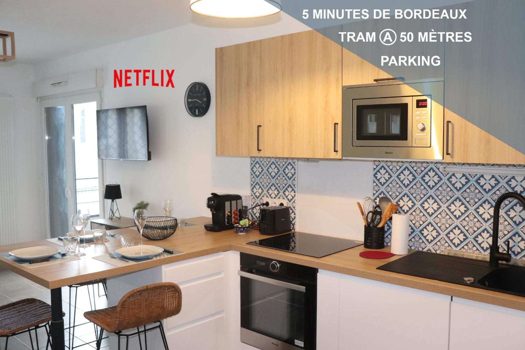 Ferienwohnung Les Cedres -Tram A 50 Metres, Bordeaux A 5 Minutes, Parking Cenon Exterior foto